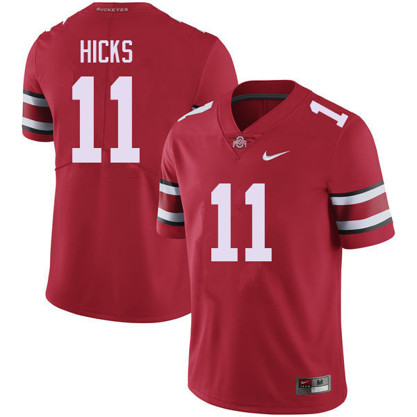 Ohio State Buckeyes #11 C.J. Hicks College Football Jerseys Sale-Red